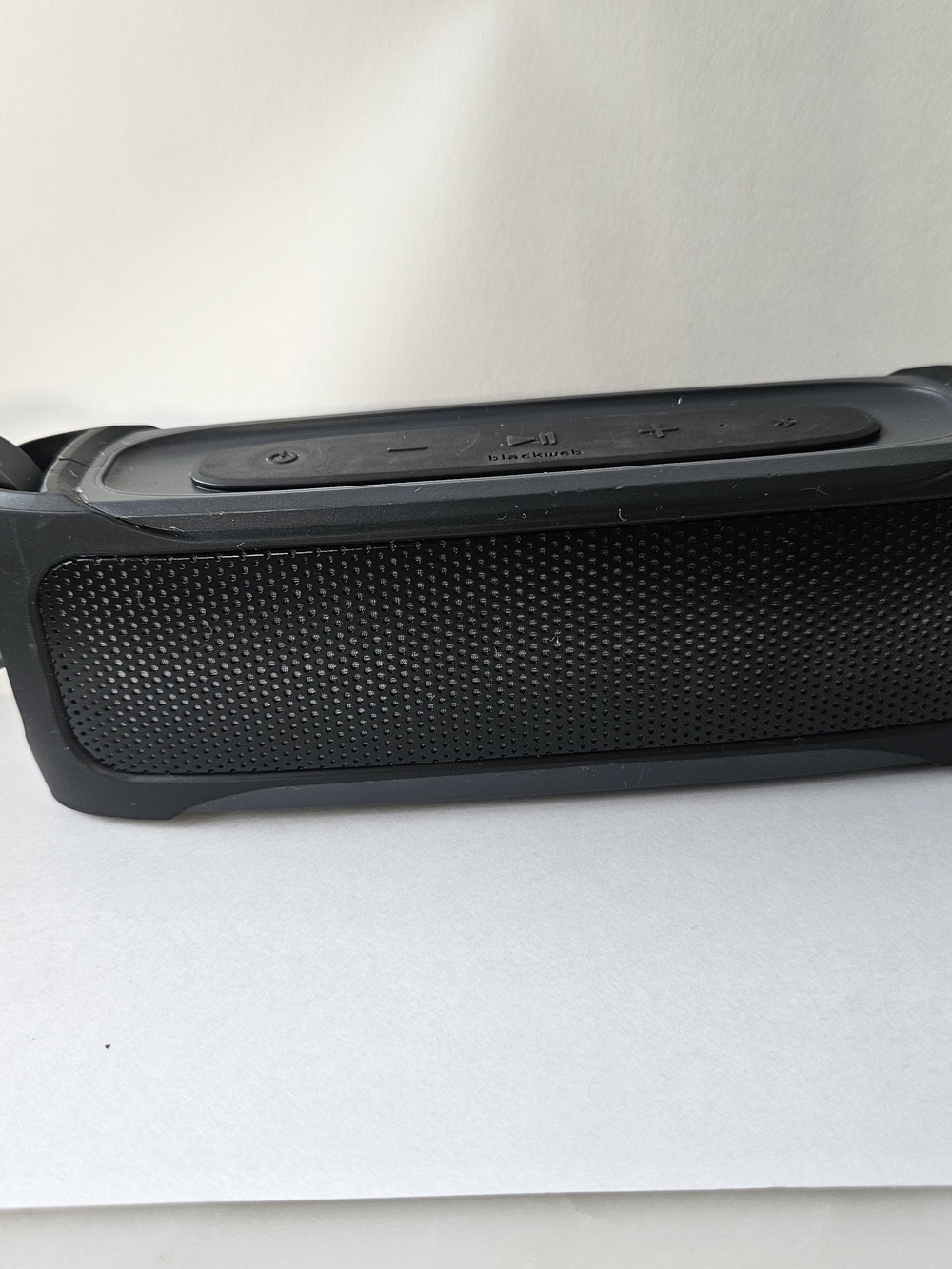 Black Portable Bluetooth Speaker with Front Grill